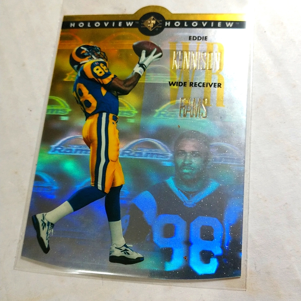 🏈1996 SP Holoview Special F/X Die-Cut Eddie Kennison #37 Rookie Rookie Card